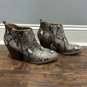 Snakeskin Booties